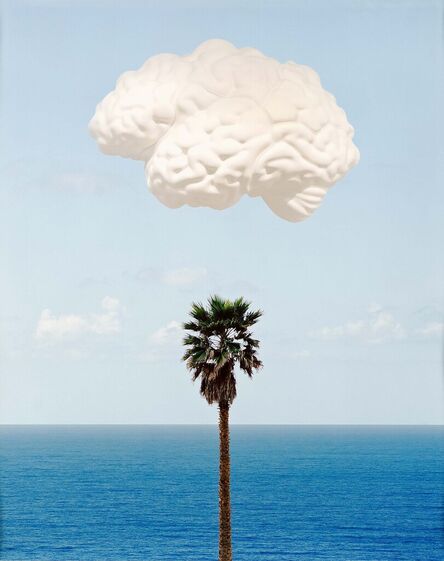 John Baldessari, ‘Brain Cloud (With Seascape and Palm Tree)’, 2009