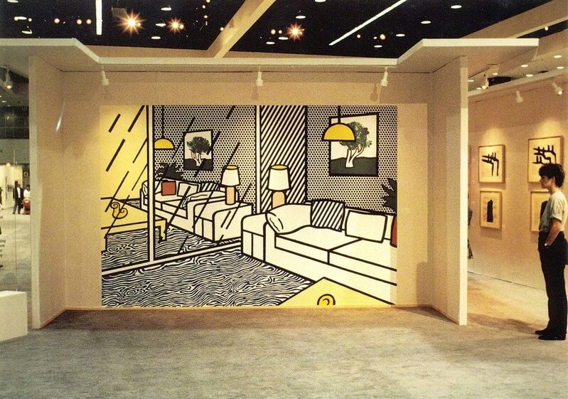 Roy Lichtenstein, ‘Wallpaper with Blue Floor Interior’, 1992, Print, 5 panel, 9 color screenprint, Gemini G.E.L.