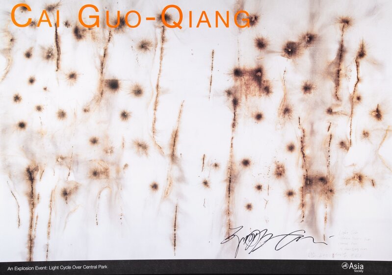 Cai Guo-Qiang 蔡国强, ‘A Explosion Event: Light Cycle over Central Park, exhibition poster’, 2005, Posters, Offset lithograph in colors on smooth wove paper, Heritage Auctions
