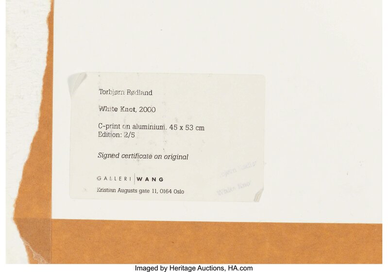 Torbjørn Rødland, ‘White Knot’, 2000, Other, Dye coupler, Heritage Auctions