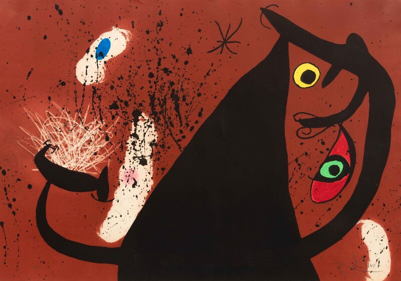 Joan Miró, ‘Frappeuse de Silex’, 1973, Print, Color etching, aquatint and carborundum, Hindman