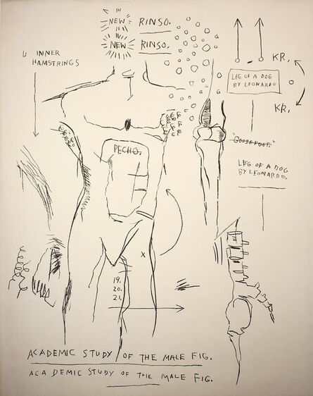 Jean-Michel Basquiat, ‘Academic Study of the Male Figure (from the Leonardo series)’, 1983