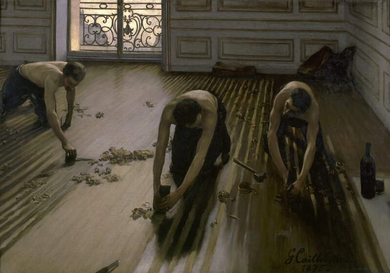 Gustave Caillebotte, ‘The Floor Scrapers’, 1875, Painting, Oil on Canvas, Musée d'Orsay