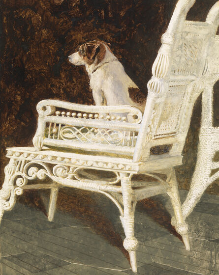 Jamie Wyeth, ‘Yolk and the Wicker Chair’, 1987