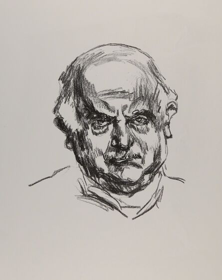 Ludwig Meidner, ‘Selbstbildnis (Variante II: Blick frontal nach links)’, 1965