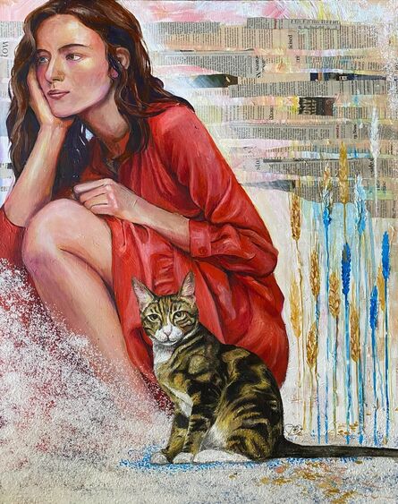 Tatyana Britkina, ‘Eve and her Cat’, 2020