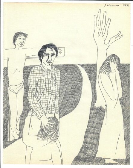 Jeffrey Harris, ‘Figures with Crucifixion’, 1971