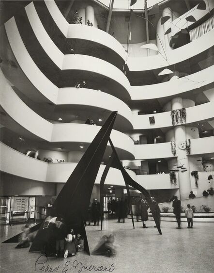 Pedro E. Guerrero, ‘Calder Retrospective at the Guggenheim with "Guillotine pour huit"’, 1964