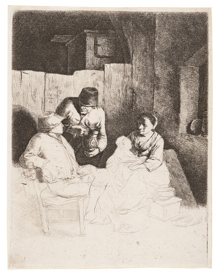 Cornelis Bega, ‘Mother and Child Seated in an Inn’, 17th Century