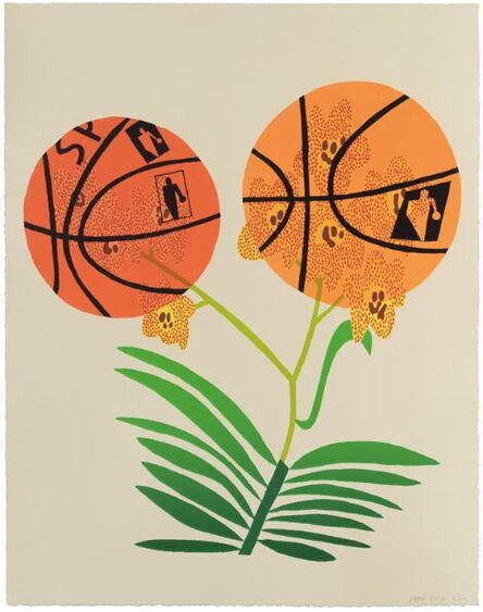 Jonas Wood, ‘Double Basketball Orchid (State I)’, 2017