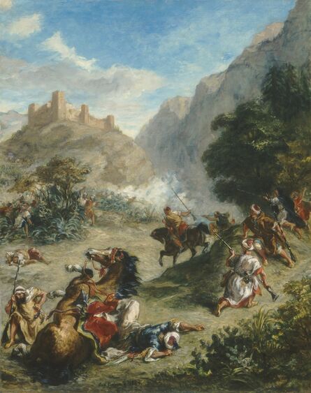 Eugène Delacroix, ‘Arabs Skirmishing in the Mountains’, 1863