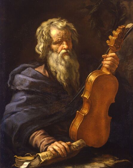 Baldassare Franceschini, ‘Portrait of Homer with a violin ’, ca. 1662