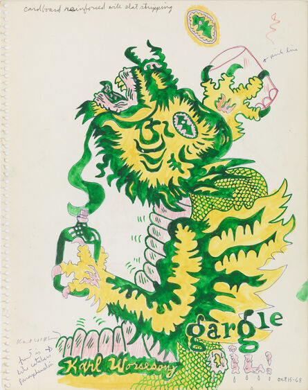 Karl Wirsum, ‘Untitled (Study for Gargoyle Gargle Oil)’, 1968