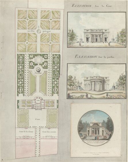 Jean Testard and Charles-Philippe Campion de Tersan, ‘Project for the House and Gardens of Mlle. Guimard’, ca. 1768-1770