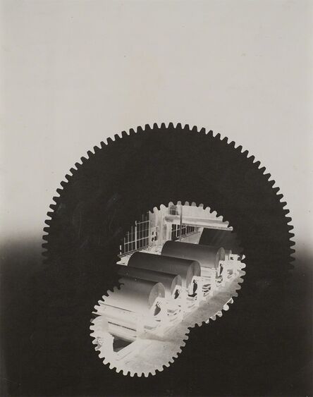 György Kepes, ‘Gears, paper rolls, building’, 1940-1941