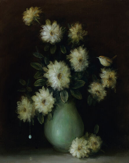 David Kroll, ‘Floral Still Life (Wren and Vase)’, 2020
