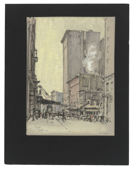Jules Andre Smith, ‘A View of 42nd Street from in Front of the Manhattan Hotel (1895)’, 1915