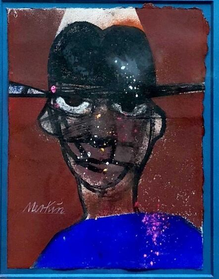 Richard Merkin, ‘New Yorker Illustration Graffiti Artist Jean Michel Basquiat Portrait Pop Art’, Late 20th Century