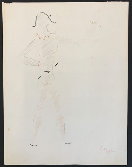 Jean Cocteau, ‘Un arlequin vu de dos (A harlequin seen from the back)’, 1954
