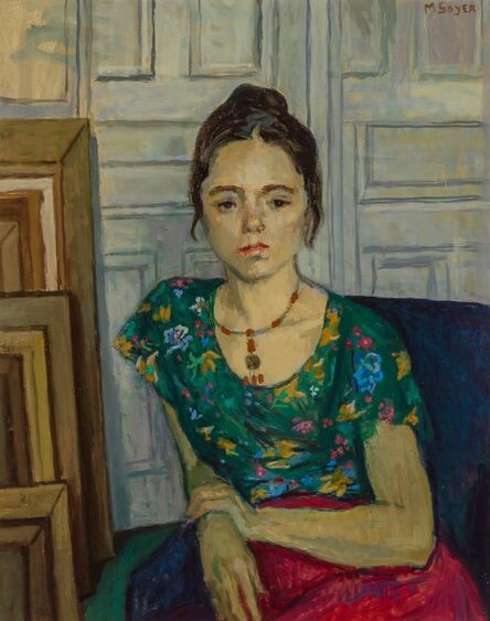 Moses Soyer, ‘Girl with Necklace’