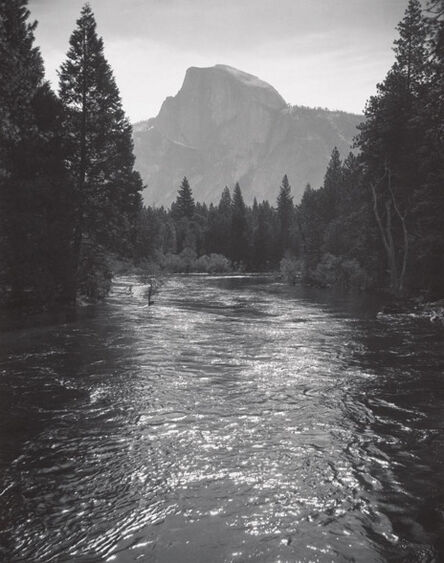 Ansel Adams, ‘Half Dome, Sunlight on Merced River, Yosemite National Park’, ca. 1935