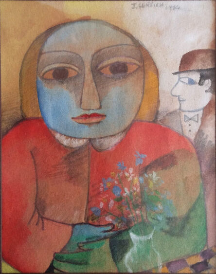 José Gurvich, ‘Woman with Vase of Flowers’, 1964