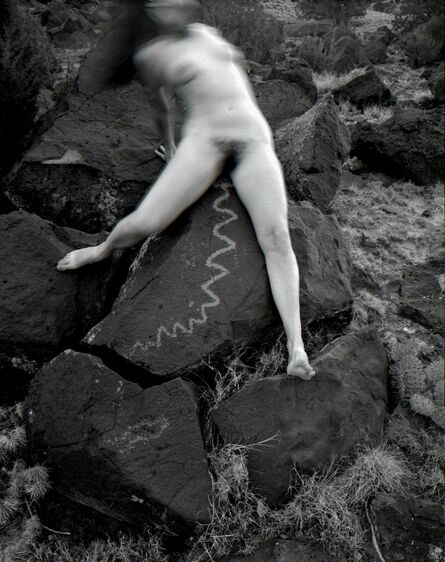 Judy Dater, ‘Self-portrait with Petroglyph’, 1981