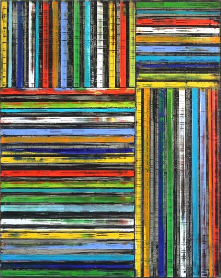 Petra Rös-Nickel, ‘Stripes in Rainbow’, 2019