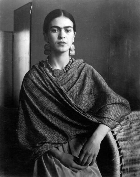 Imogen Cunningham, ‘Frida Kahlo standing by basket’, 1931