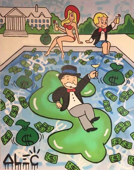 Alec Monopoly, ‘Money Float in Money Pool’, 2017