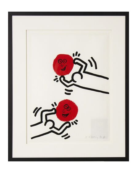 Keith Haring, ‘The Story of Red and Blue XI’, 1989