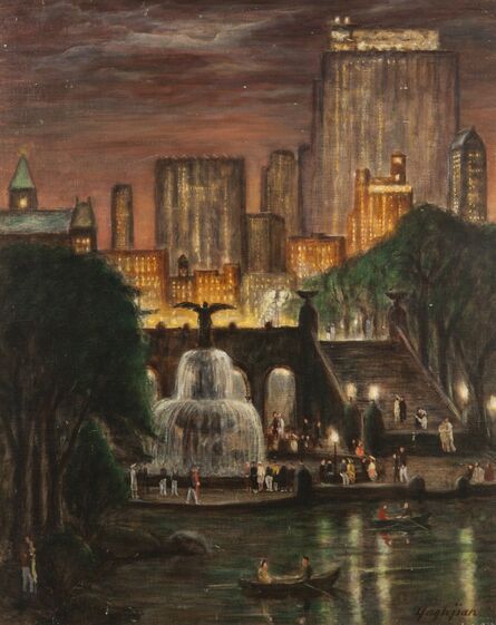 Edmund Yaghjian, ‘Radio City from Central Park’, 1938