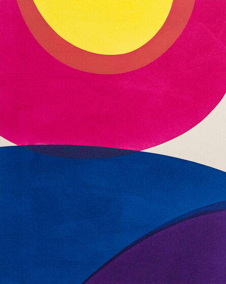 Aron Hill, ‘A brief time away No 4 - bright colours, abstract, minimalist, acrylic on canvas’, 2022