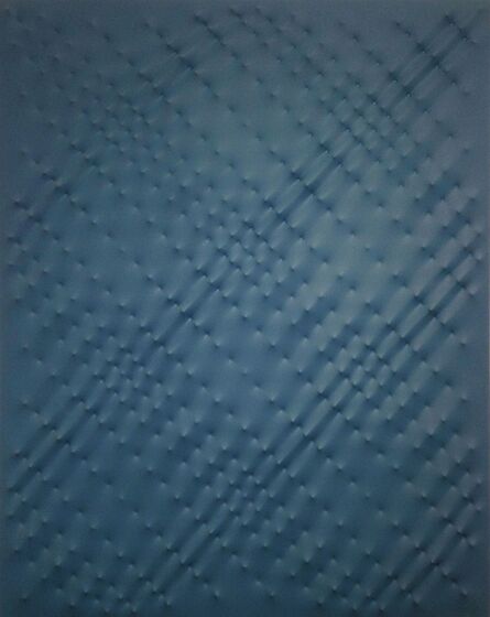 Enrico Castellani, ‘superficie blu’, 1989
