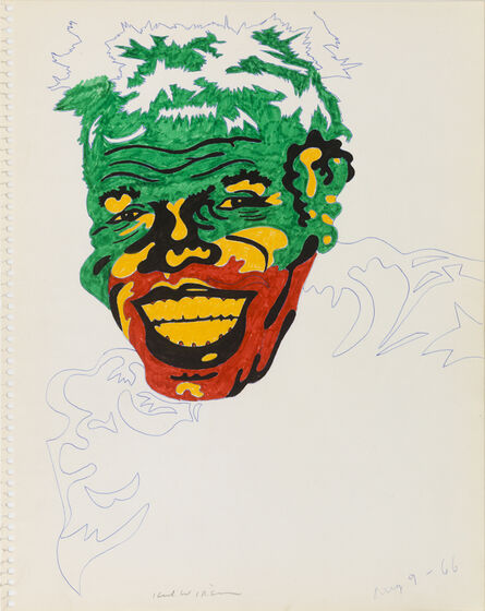 Karl Wirsum, ‘Untitled (Study for James Brown as Conrad Veidt in “The Man Who Laughs”)’, 1966