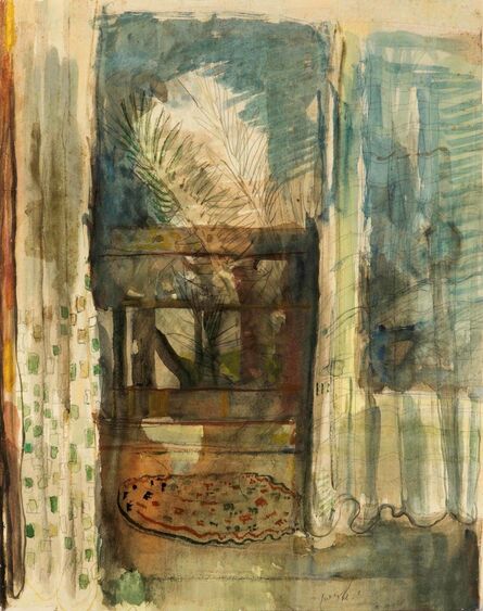 Yehezkel Streichman, ‘Landscape Through the Window’, 1948 ca