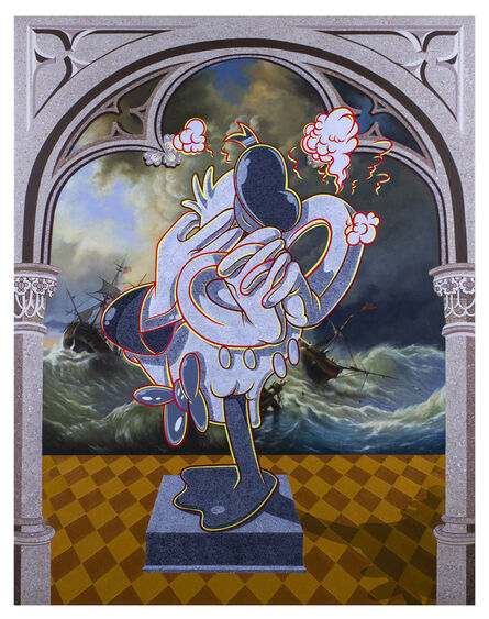 Uji Handoko Eko Saputro (Hahan), ‘The Sailor and The Storm Above the Sea’, 2021