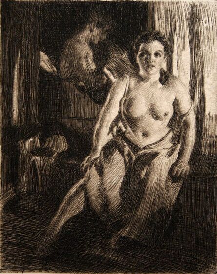 Anders Leonard Zorn, ‘The Bed-Stool’, 1912