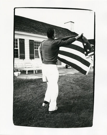 Andy Warhol, ‘Halston Holding American Flag at Warhol's Montauk Estate’, 1982