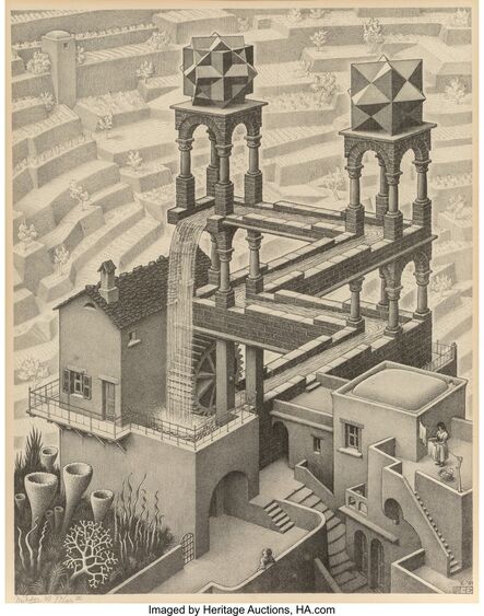 M. C. Escher, ‘Waterfall’, 1961