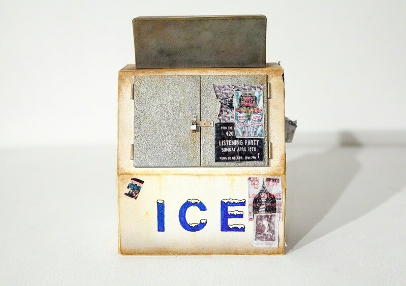 Drew Leshko, ‘Make Time Ice Box’, 2015, Sculpture, Illustration board, paper, inkjet prints, enamel, marker, airbrush, dry pigments, wire, Hashimoto Contemporary