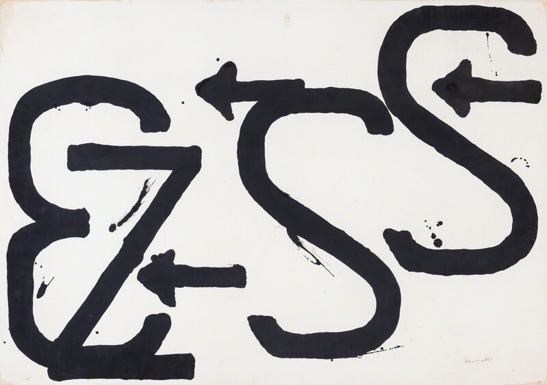 Jannis Kounellis, ‘Numeri, lettere e simboli’, Painting, Tempera on paper, Finarte
