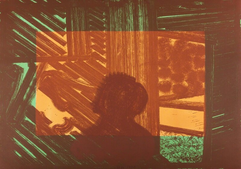 Howard Hodgkin, ‘Artist and Model (Heenk 60)’, 1980, Print, Soft-ground etching with extensive hand-colouring in watercolour, Forum Auctions