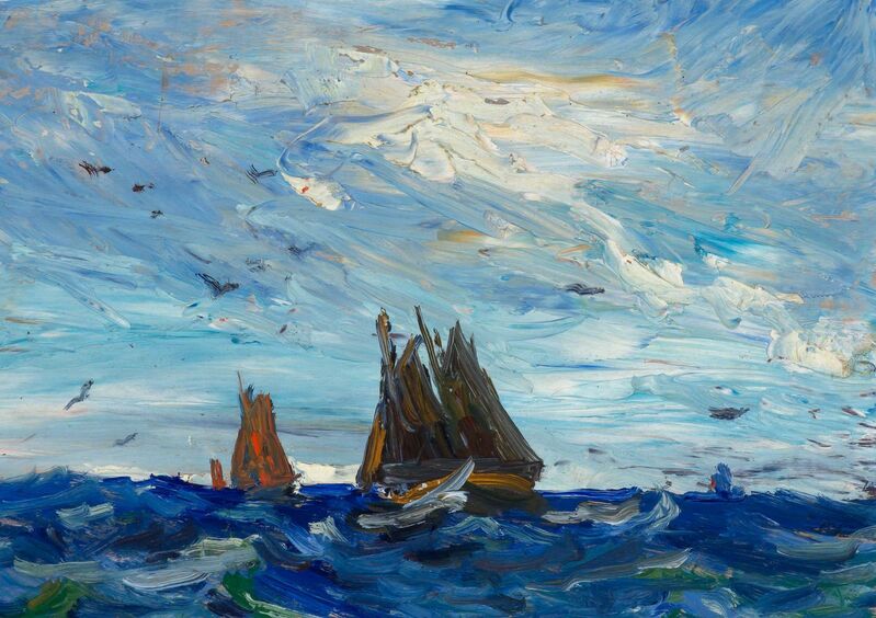 Jonas Lie, ‘Sailboats’, Painting, Oil on panel, Doyle