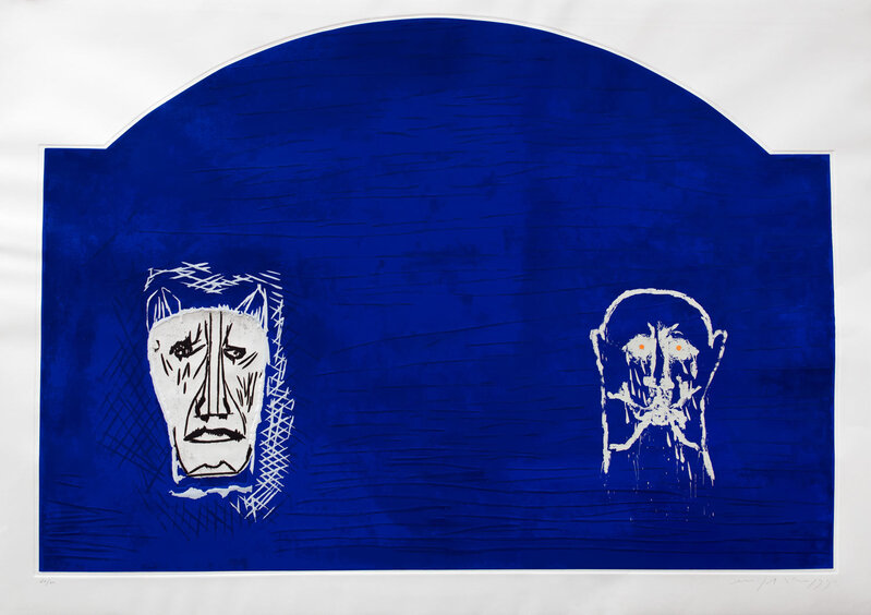 Mimmo Paladino, ‘Anacreonte’, 1990, Print, Screenprint, etching, carborundum and embossing, Goldmark Gallery