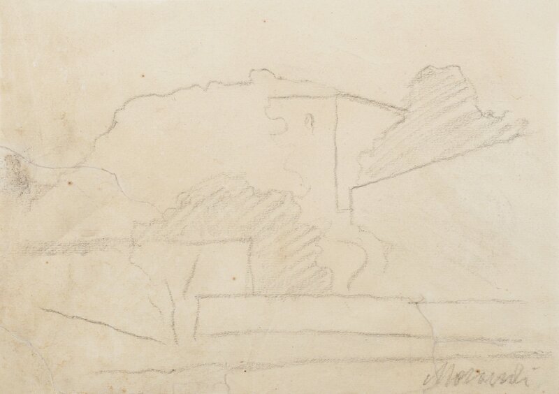 Giorgio Morandi, ‘Paesaggio’, 1961, Drawing, Collage or other Work on Paper, Pencil on paper, Il Ponte