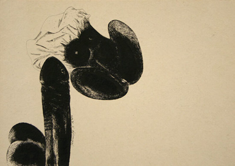 Laxma Goud, ‘Untitled (Penis and Woman)’, 1975, Ink on board, Aicon Contemporary