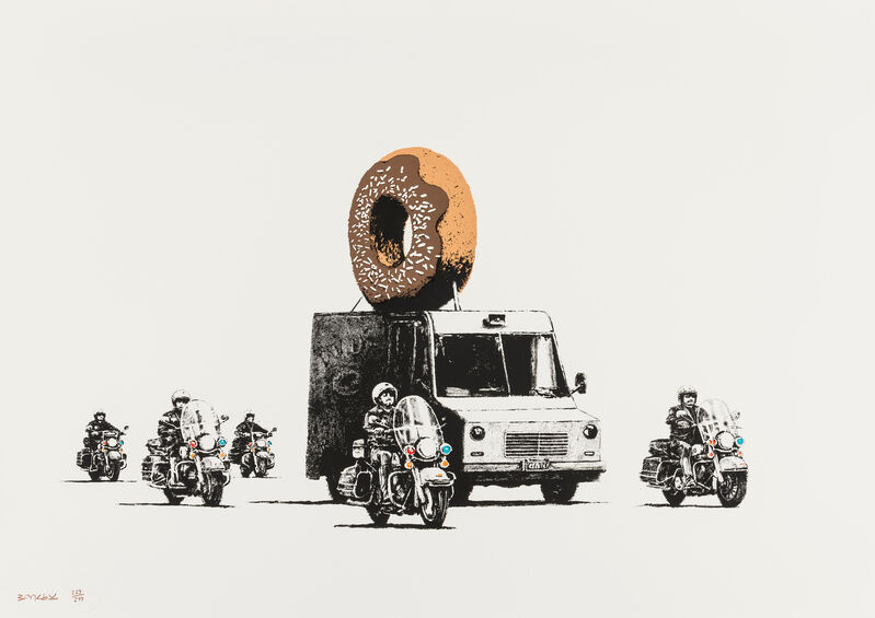 Banksy, ‘Donuts (Chocolate)’, 2009, Print, Screenprint in Colors on Arches Aquarelle (Cold Pressed) paper, Fine Art Mia