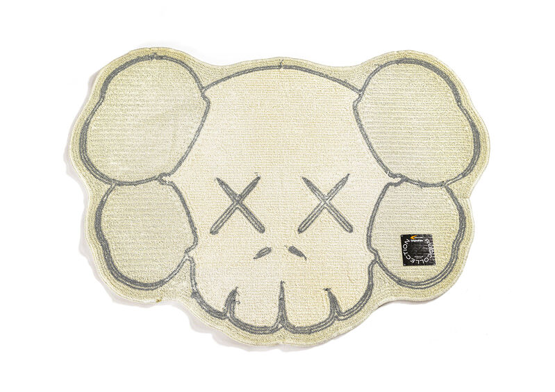 KAWS, ‘COMPANION HEAD BATH MAT (Grey)’, C. 2008, Textile Arts, Polyester mat with Rug Collection tag on the reverse, DIGARD AUCTION
