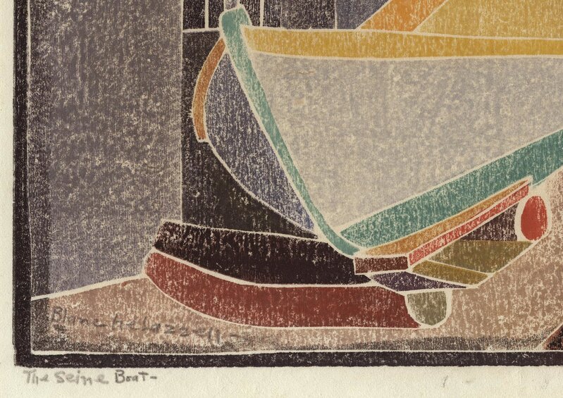 Blanche Lazzell, ‘The Seine Boat.’, 1927, Print, White-line color woodcut,, The Old Print Shop, Inc.